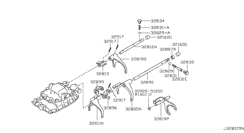 TRANSMISSION SHIFT CONTROL NISSAN CIVILIAN [Asia (ruota sinistra)]